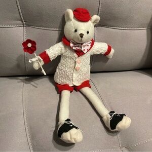 Valentine’s Day Felt Dressed Plush Bear Home Decor